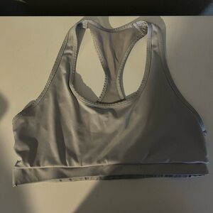 white sports bra medium